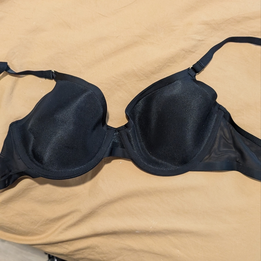 NWT CUUP Demi Black Bra 34C